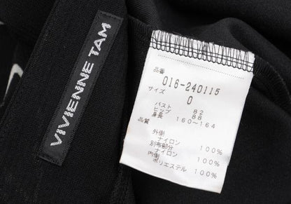 VIVIENNETAM Graphic Print Power Net Blouse