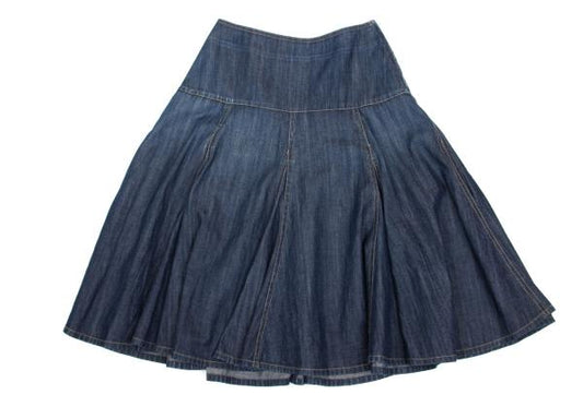 Yohji Yamamoto FEMME Denim Flare Midi Skirt Blue Size 1