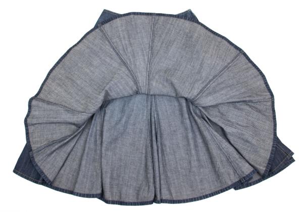 Yohji Yamamoto FEMME Denim Flare Midi Skirt Blue Size 1