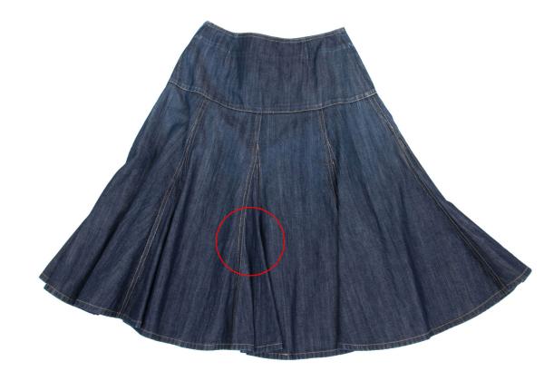 Yohji Yamamoto FEMME Denim Flare Midi Skirt Blue Size 1