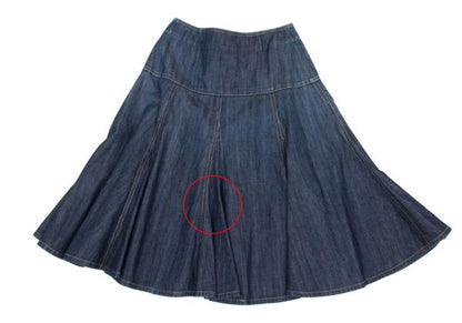 Yohji Yamamoto FEMME Denim Flare Midi Skirt Blue Size 1