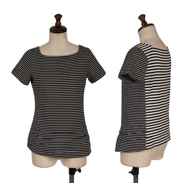 COMME des GARCONS Tiered Panel Stripe T-Shirt Black Size M