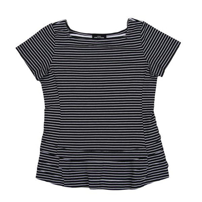 COMME des GARCONS Tiered Panel Stripe T-Shirt Black Size M