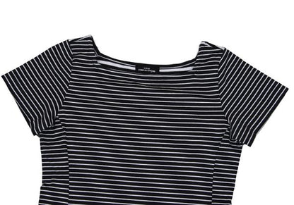 COMME des GARCONS Tiered Panel Stripe T-Shirt Black Size M