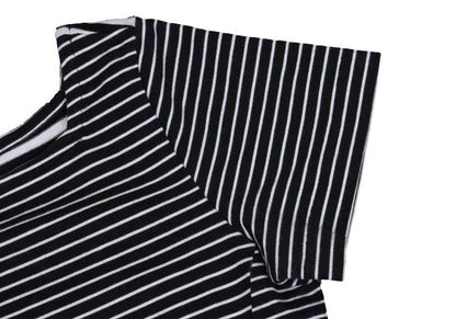 COMME des GARCONS Tiered Panel Stripe T-Shirt Black Size M