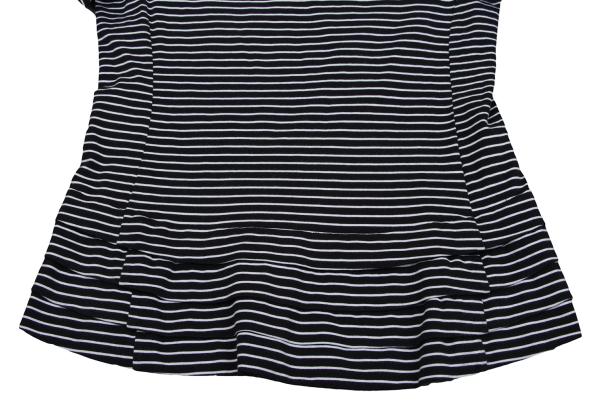 COMME des GARCONS Tiered Panel Stripe T-Shirt Black Size M