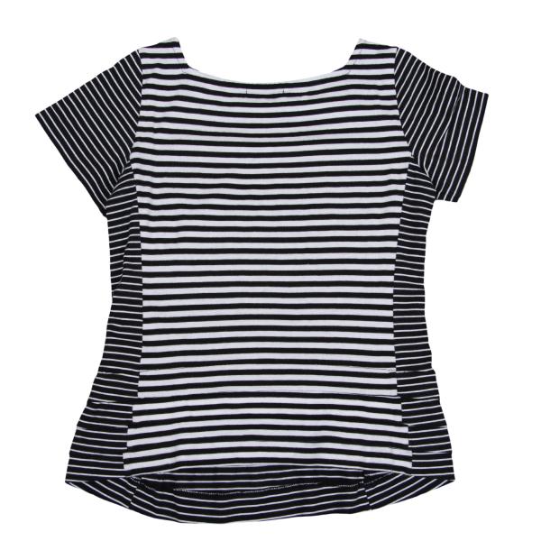 COMME des GARCONS Tiered Panel Stripe T-Shirt Black Size M