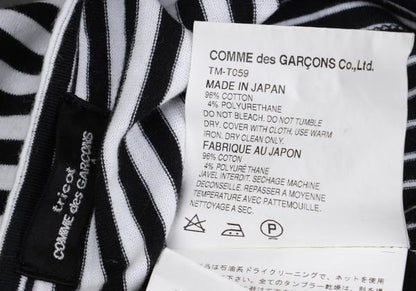 COMME des GARCONS Tiered Panel Stripe T-Shirt Black Size M