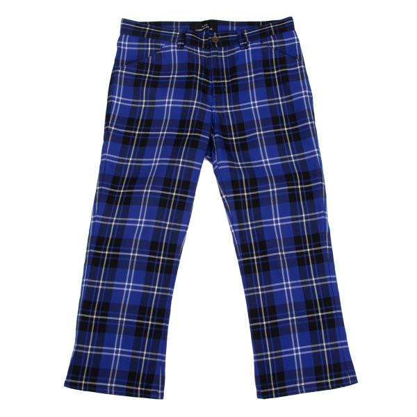 COMME des GARCONS Wool Tencel Tartan Check Pants Blue Size M