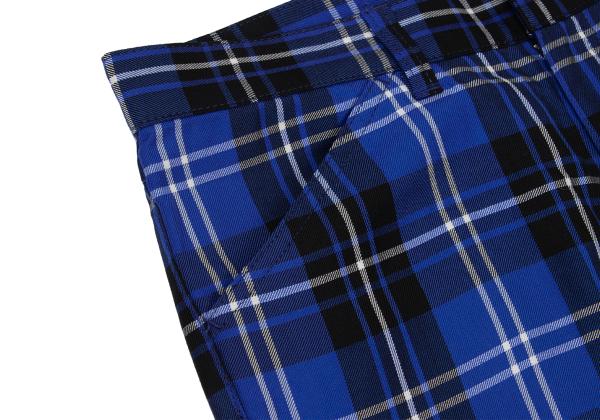 COMME des GARCONS Wool Tencel Tartan Check Pants Blue Size M