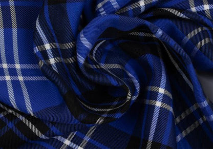 COMME des GARCONS Wool Tencel Tartan Check Pants Blue Size M