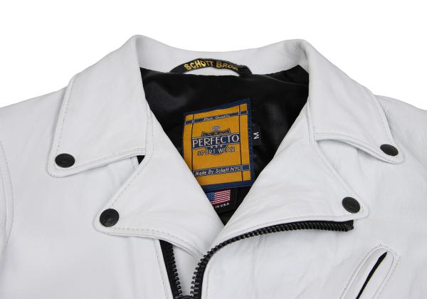 Y's x Schott Sheep Leather Rider Jacket White Size 2