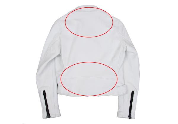 Y's x Schott Sheep Leather Rider Jacket White Size 2