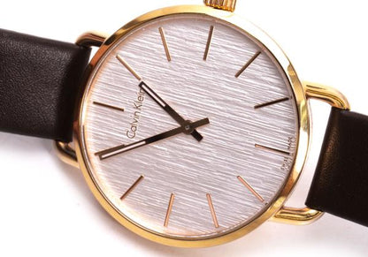 Calvin Klein Leather Band Analog Watch