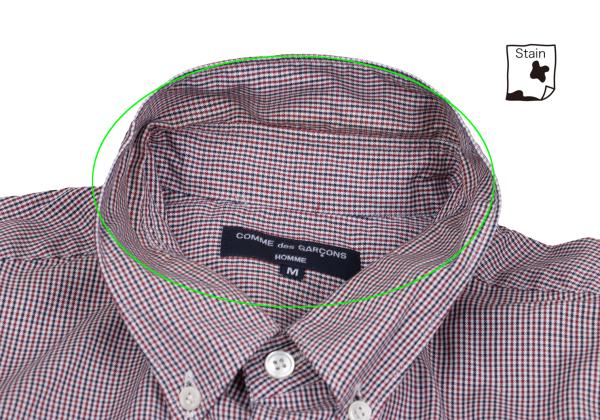 COMME des GARCONS HOMME Micro Check White Cotton Shirt Size M