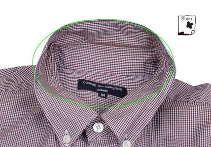 COMME des GARCONS HOMME Micro Check White Cotton Shirt Size M