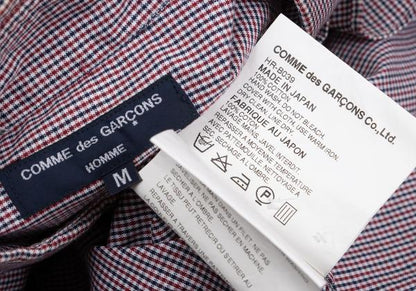 COMME des GARCONS HOMME Micro Check White Cotton Shirt Size M