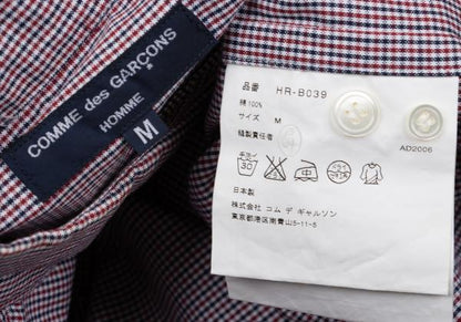 COMME des GARCONS HOMME Micro Check White Cotton Shirt Size M