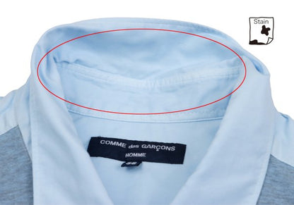 COMME des GARCONS HOMME Garment Dyed Shirt Blue Size SS