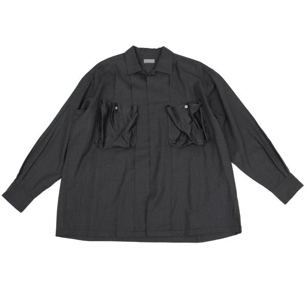 COMME des GARCONS HOMME Wool Mixed Shirt Charcoal Size S