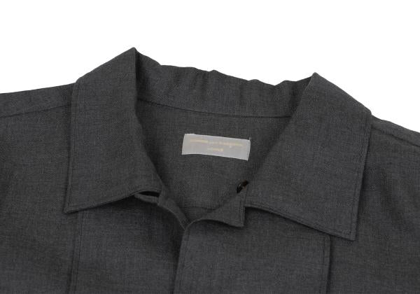 COMME des GARCONS HOMME Wool Mixed Shirt Charcoal Size S