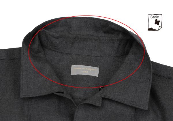 COMME des GARCONS HOMME Wool Mixed Shirt Charcoal Size S