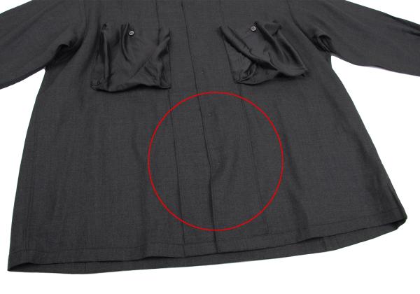 COMME des GARCONS HOMME Wool Mixed Shirt Charcoal Size S