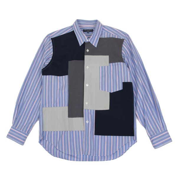 COMME des GARCONS HOMME Shirt Blue/Navy/Charcoal Size XS