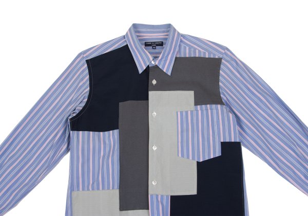 COMME des GARCONS HOMME Shirt Blue/Navy/Charcoal Size XS
