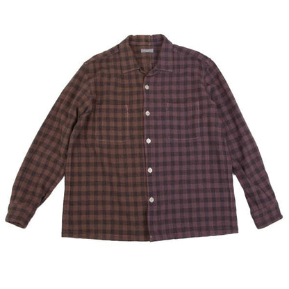 COMME des GARCONS HOMME Product Dyed Wool Shirt Brown Size S