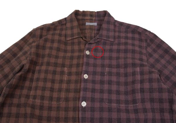 COMME des GARCONS HOMME Product Dyed Wool Shirt Brown Size S