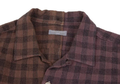 COMME des GARCONS HOMME Product Dyed Wool Shirt Brown Size S