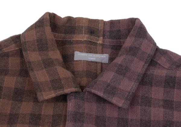 COMME des GARCONS HOMME Product Dyed Wool Shirt Brown Size S