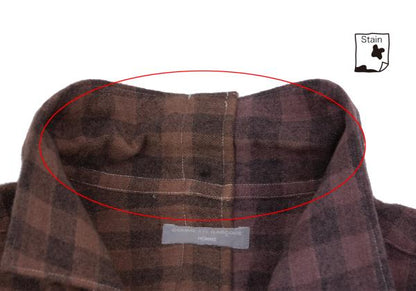 COMME des GARCONS HOMME Product Dyed Wool Shirt Brown Size S