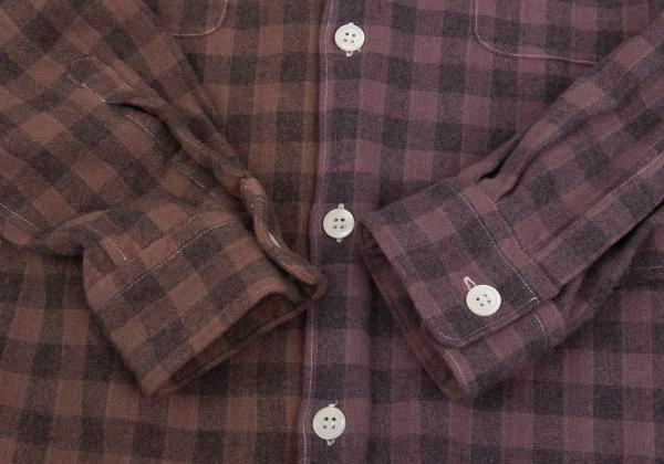 COMME des GARCONS HOMME Product Dyed Wool Shirt Brown Size S