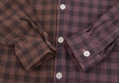 COMME des GARCONS HOMME Product Dyed Wool Shirt Brown Size S