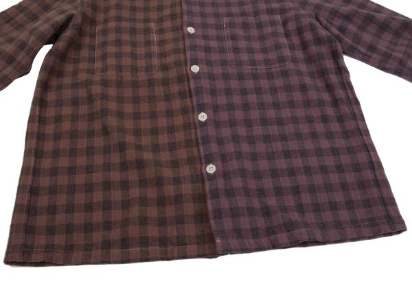 COMME des GARCONS HOMME Product Dyed Wool Shirt Brown Size S