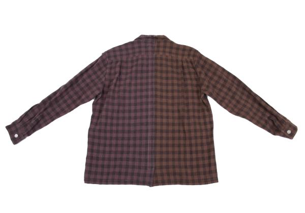 COMME des GARCONS HOMME Product Dyed Wool Shirt Brown Size S