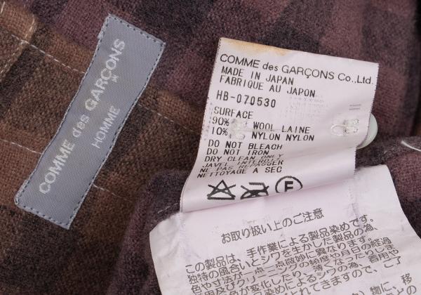 COMME des GARCONS HOMME Product Dyed Wool Shirt Brown Size S