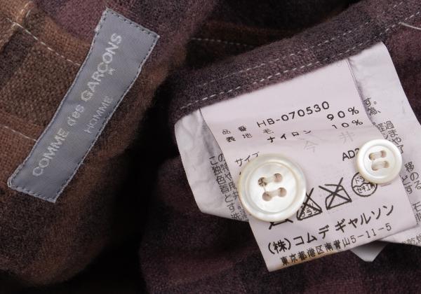 COMME des GARCONS HOMME Product Dyed Wool Shirt Brown Size S