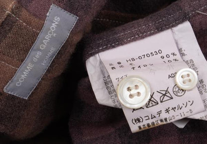 COMME des GARCONS HOMME Product Dyed Wool Shirt Brown Size S