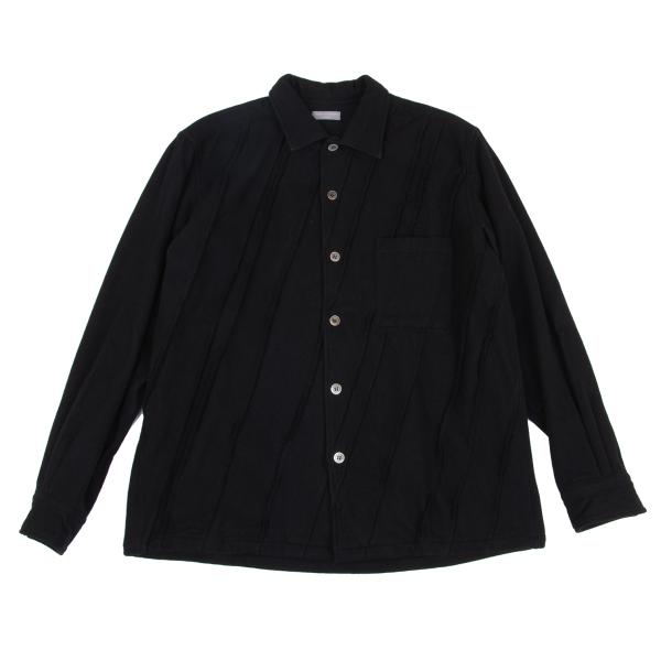 COMME des GARCONS HOMME Wool Bias Outseam Shirt Black Size S