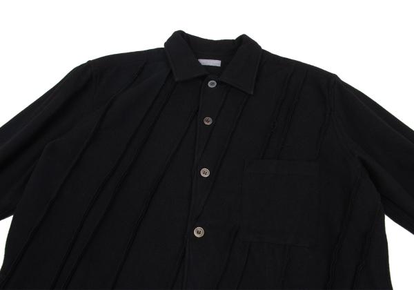 COMME des GARCONS HOMME Wool Bias Outseam Shirt Black Size S