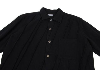 COMME des GARCONS HOMME Wool Bias Outseam Shirt Black Size S
