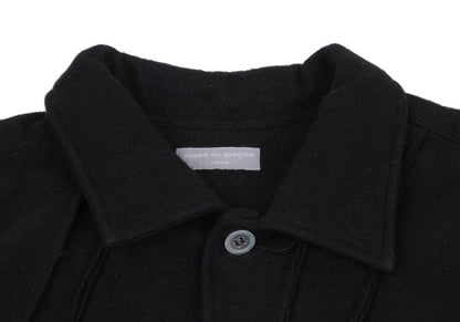 COMME des GARCONS HOMME Wool Bias Outseam Shirt Black Size S