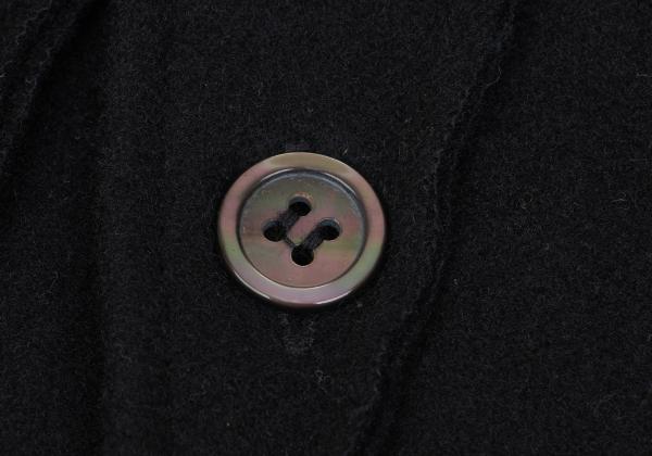 COMME des GARCONS HOMME Wool Bias Outseam Shirt Black Size S