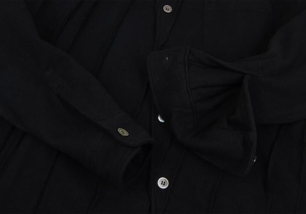 COMME des GARCONS HOMME Wool Bias Outseam Shirt Black Size S