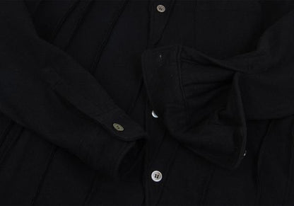 COMME des GARCONS HOMME Wool Bias Outseam Shirt Black Size S