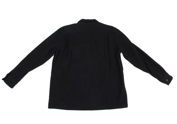 COMME des GARCONS HOMME Wool Bias Outseam Shirt Black Size S