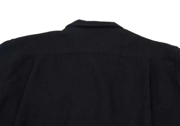 COMME des GARCONS HOMME Wool Bias Outseam Shirt Black Size S